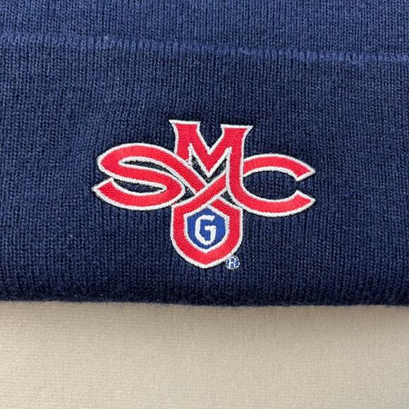 Saint Marys College Beanie Hat Cap Youth Navy Blue Knit SMC Gaels University y2k - Picture 2 of 5